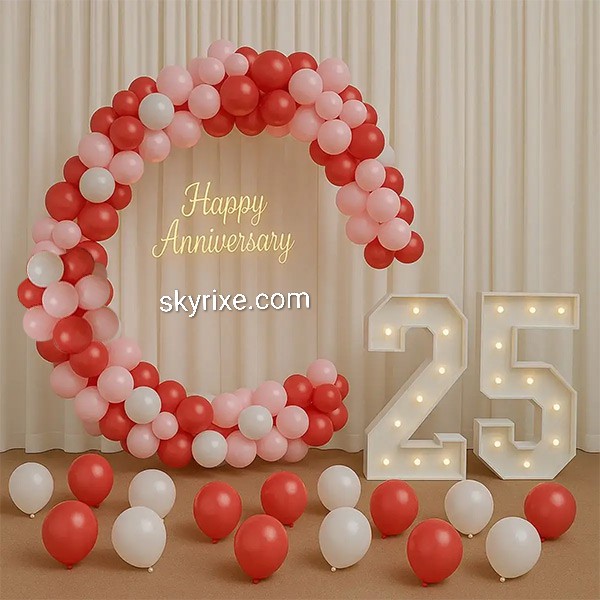 Ring Anniversary Backdrop setup