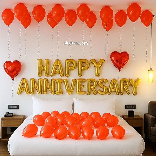 Golden Love Balloon Anniversary