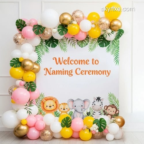 Jungle Theme Naming Ceremony Decoration