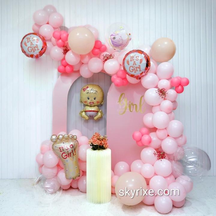 Welcome Girl Baby Arch Backdrop
