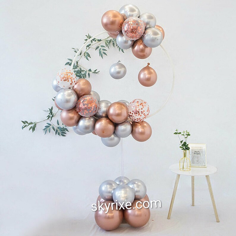 Rose Gold and Silver Ring Decoration