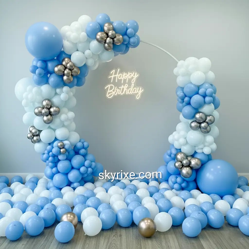 Blue and White Ring Decoration
