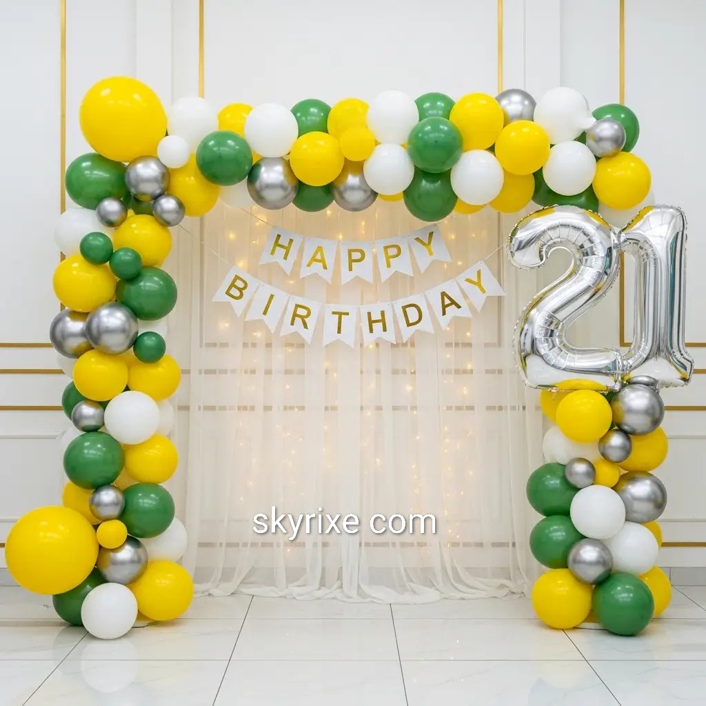 Birthday Balloon Arch Curtain