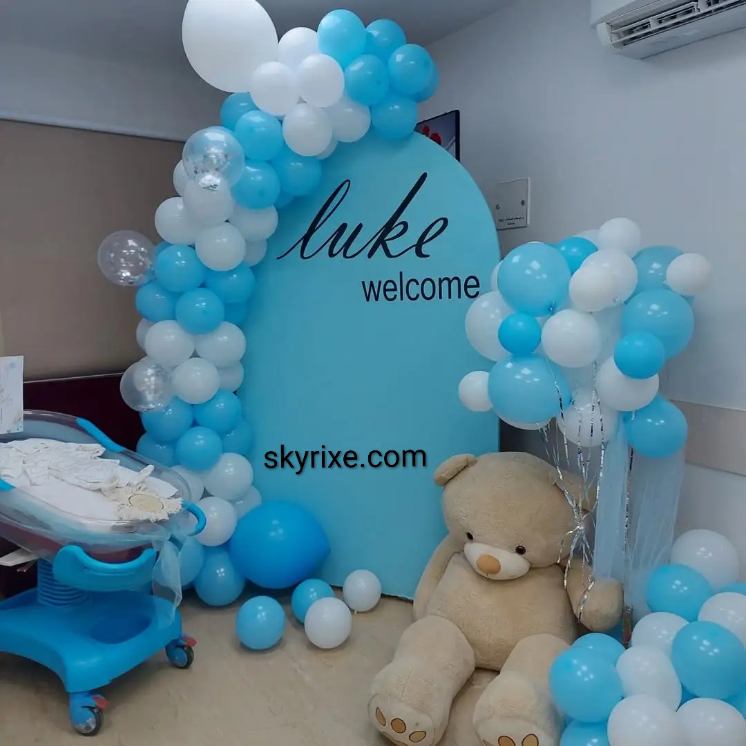 Baby Boy Welcome Balloon Decoration