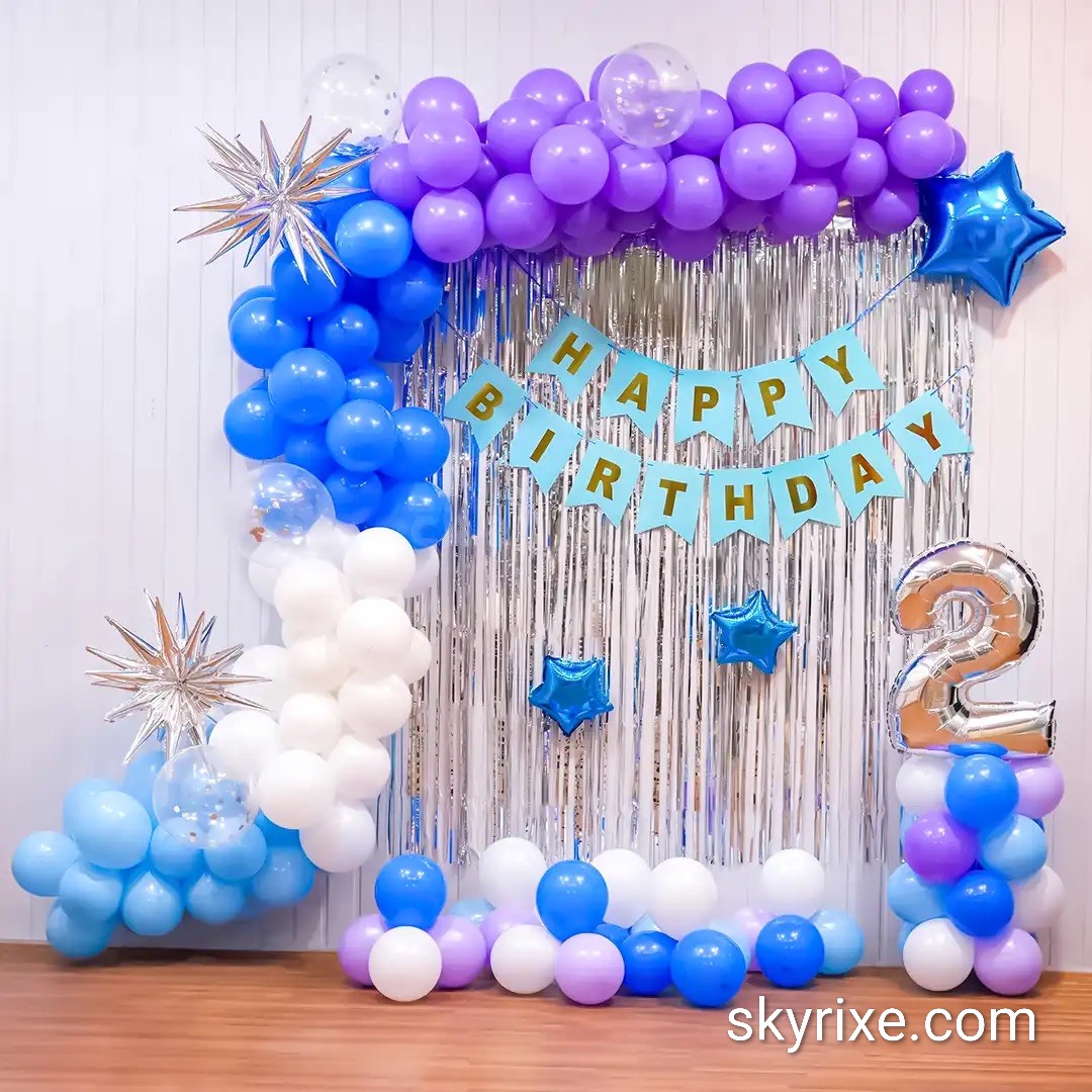2nd Birthday Balloon Arch Decoration