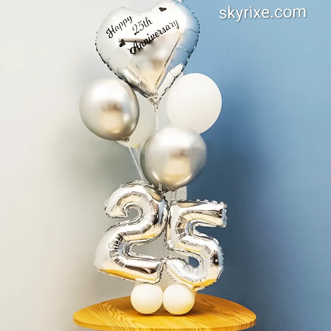 25th Anniversary Balloon Bouquet Stand