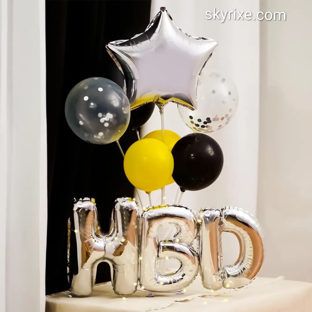 Silver Star HBBD Balloon Bouquet