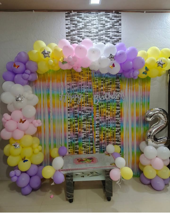 Pastel Rainbow Birthday Backdrop