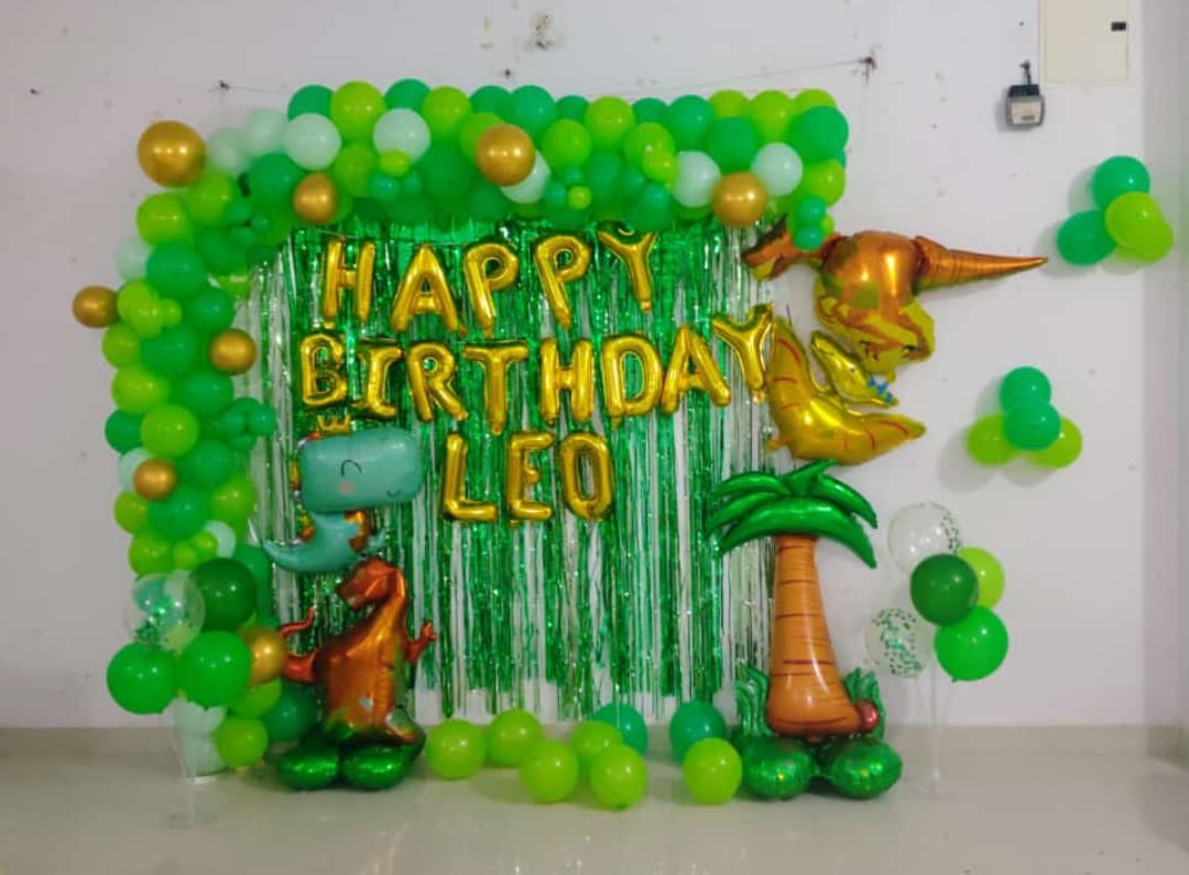 Dino Jungle Birthday Backdrop