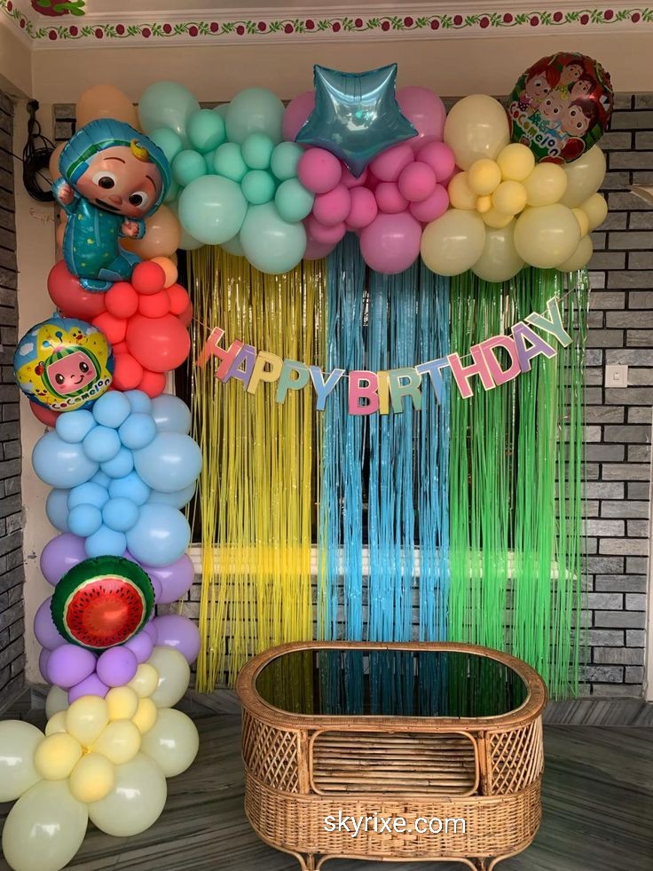 Colorful Kids Theme Birthday Decoration