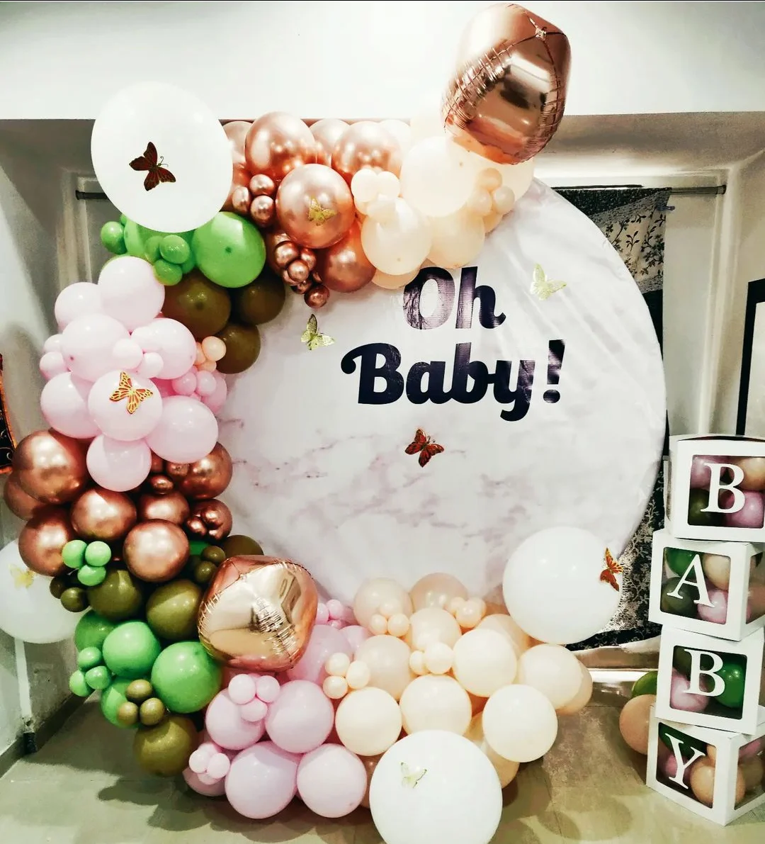 Oh Baby Butterfly Balloon Backdrop