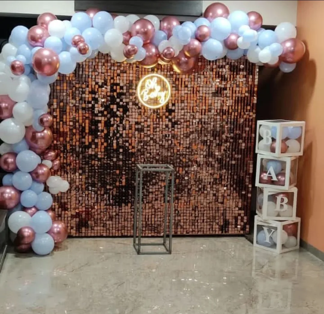 Glamorous Baby Shower Sequin Backdrop