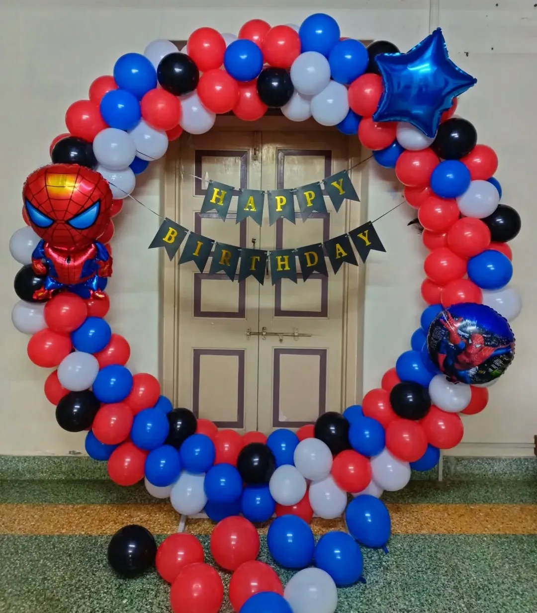 Spidey Birthday Balloon Arch