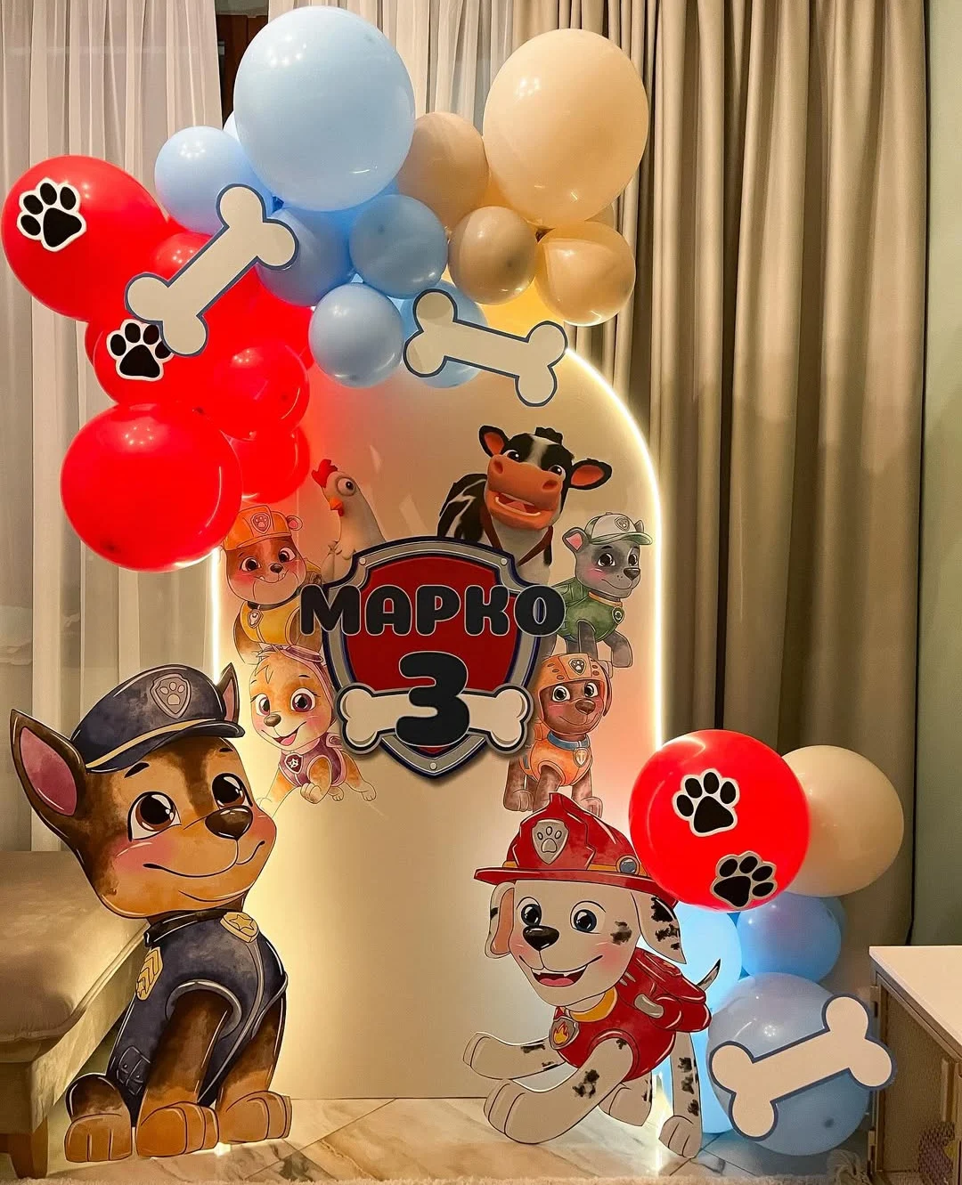 Paw Patrol Birthday Arch Marko Rescue Party