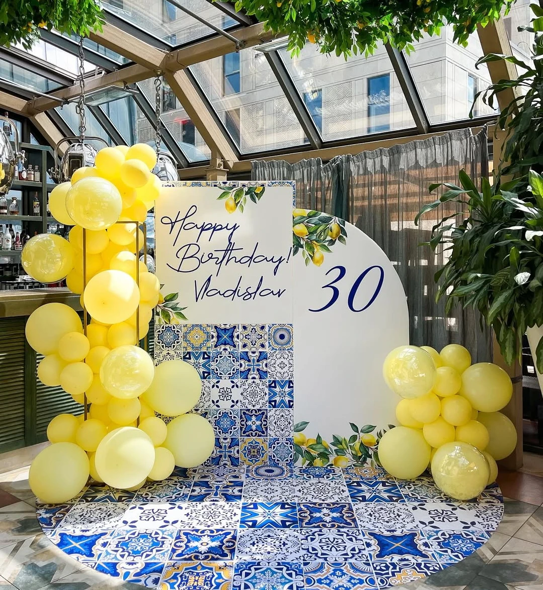 Lemon Garden 30th Birthday Backdrop
