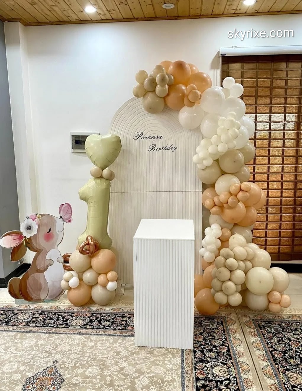 Theme First Birthday Balloon Backdrop Decoration