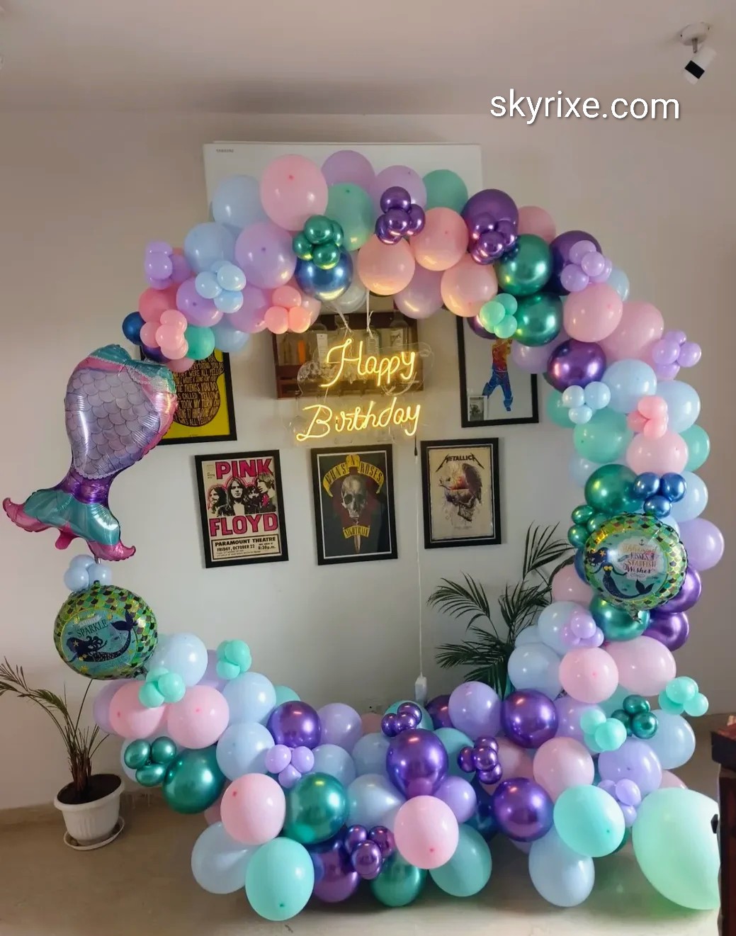 Mermaid Theme Pastel Balloon Arch Birthday Decoration