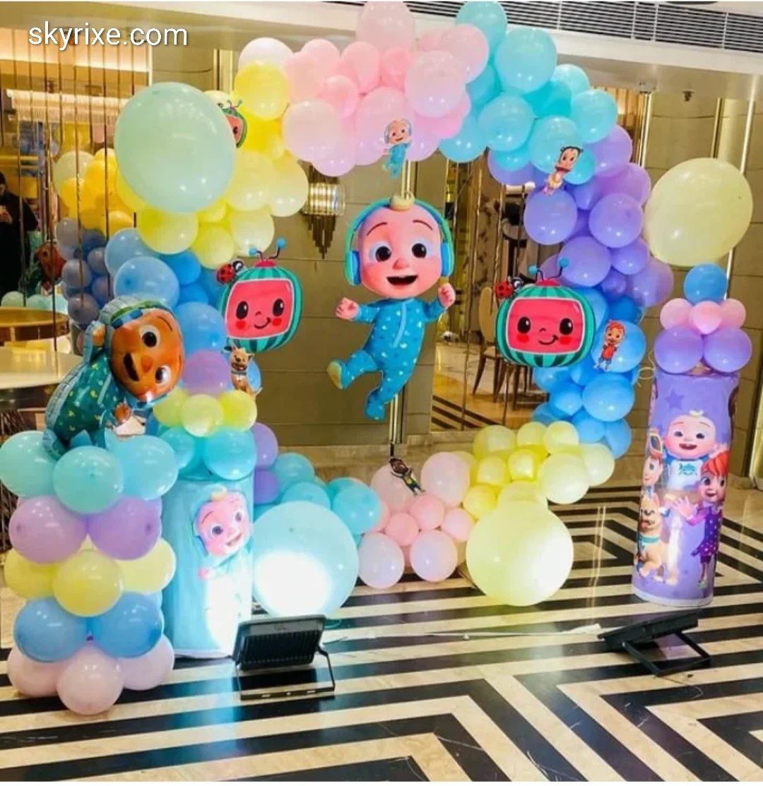 Cocomelon Theme Birthday Decoration with Pastel