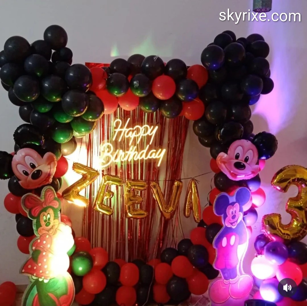 Mickey And Minnie Theme Birthday Decoration