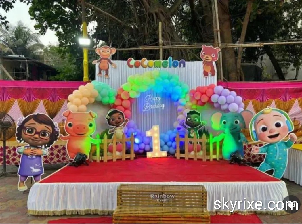 Cocomelon First Birthday Stage Decoration