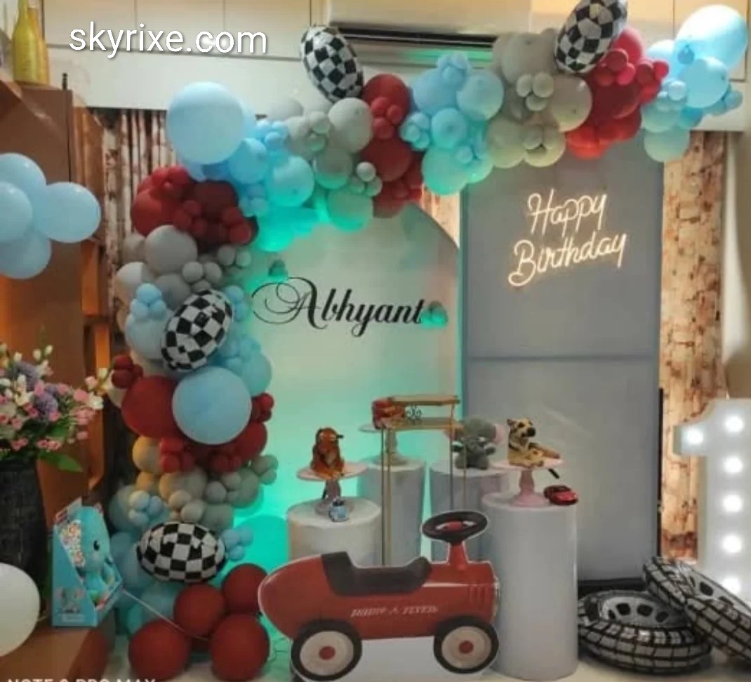 Vintage Racing Car Birthday Backdrop