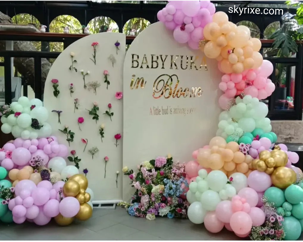 Pastel Floral Baby Shower Backdrop