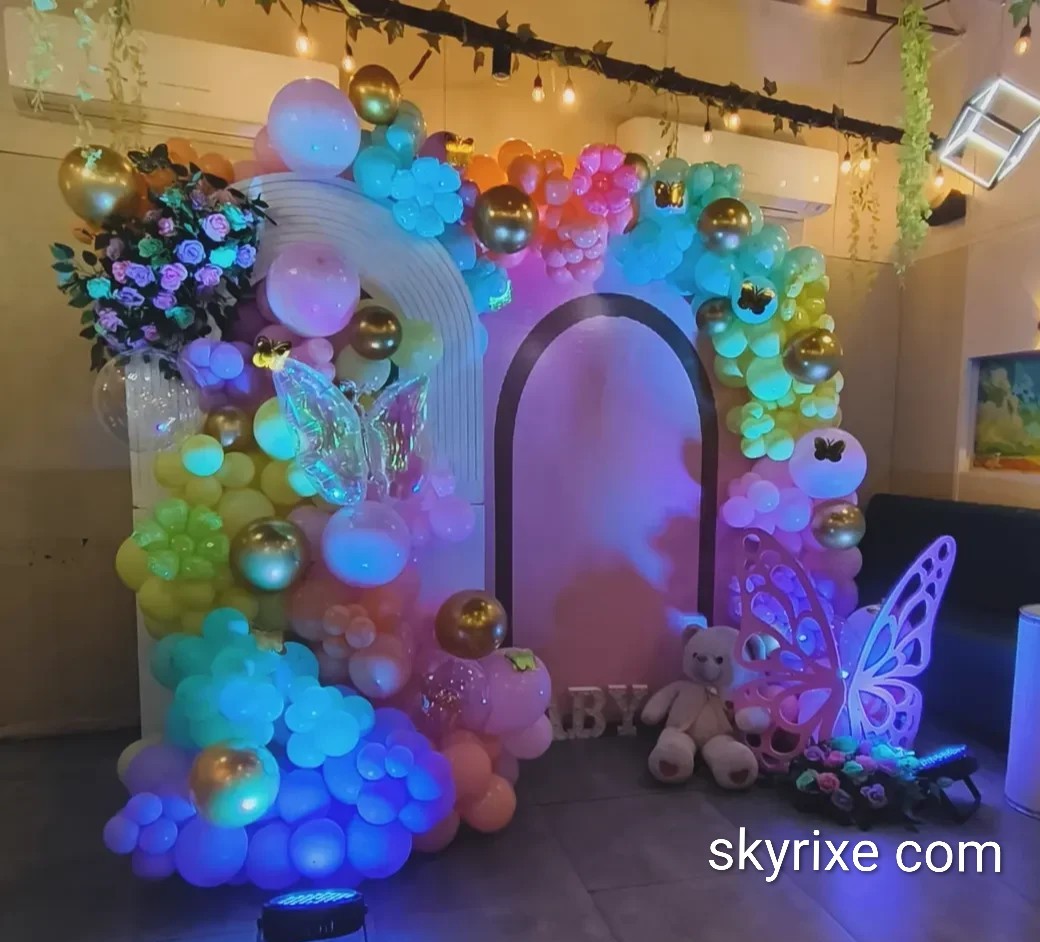 Enchanted Butterfly Pastel Balloon Arch Backdrop