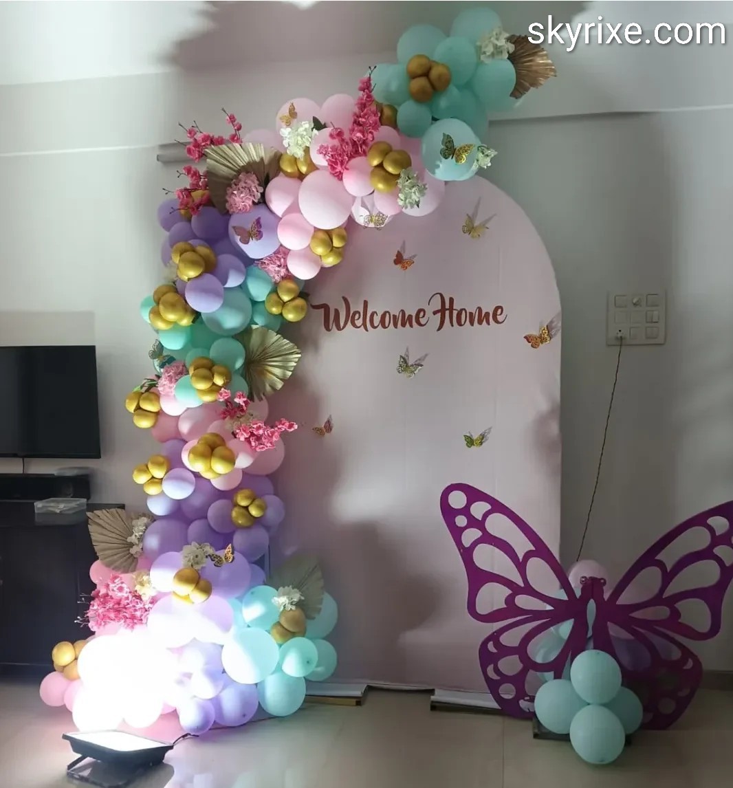 Pastel Butterfly Backdrop Decor