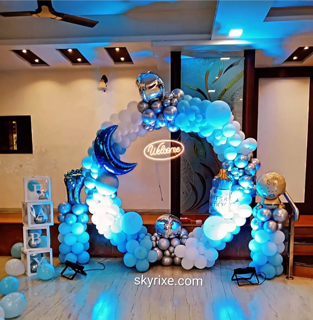 Welcome Baby Circular Balloon Arch