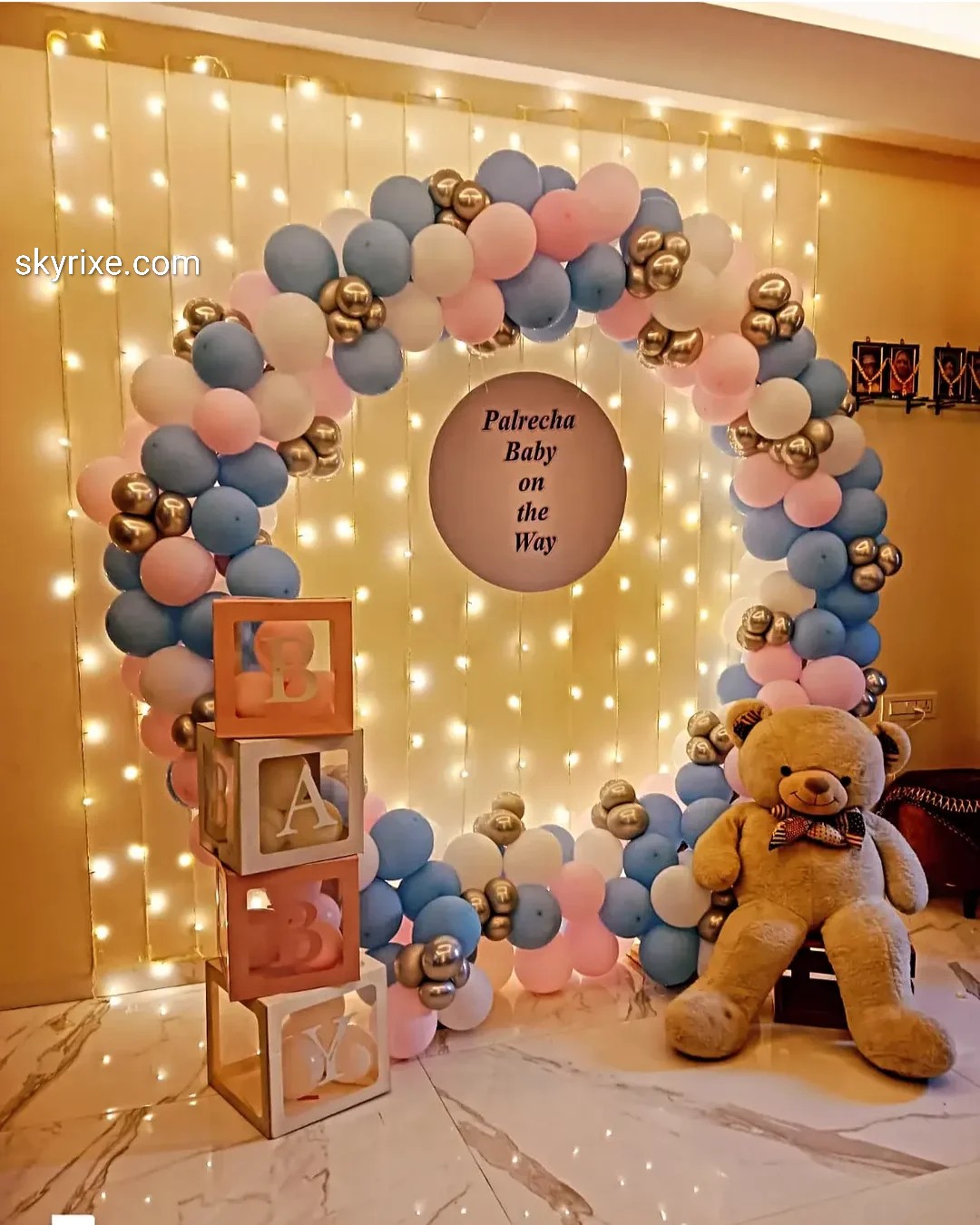 Baby Shower Fairy Lights Backdrop