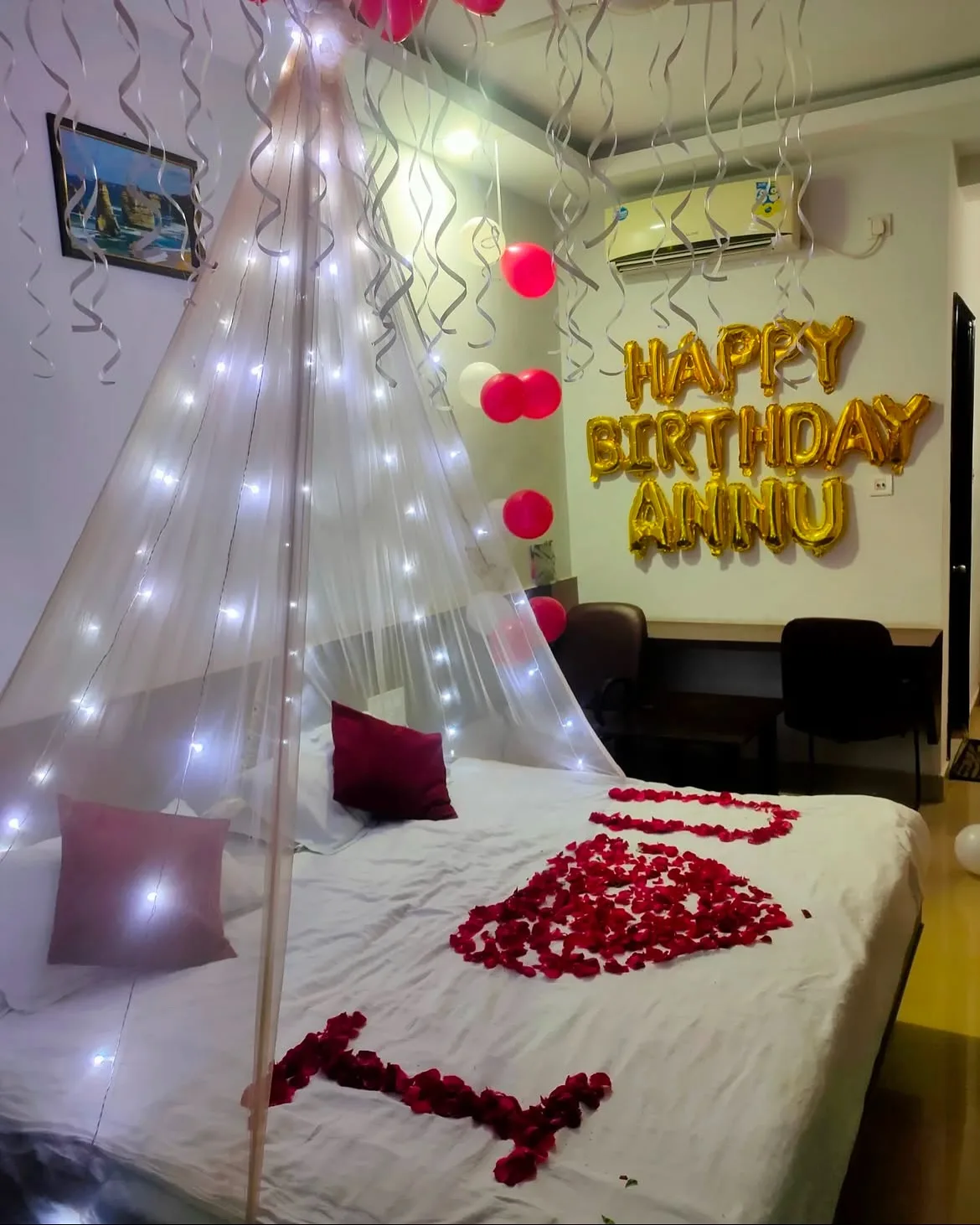 Romantic Birthday Room Decor