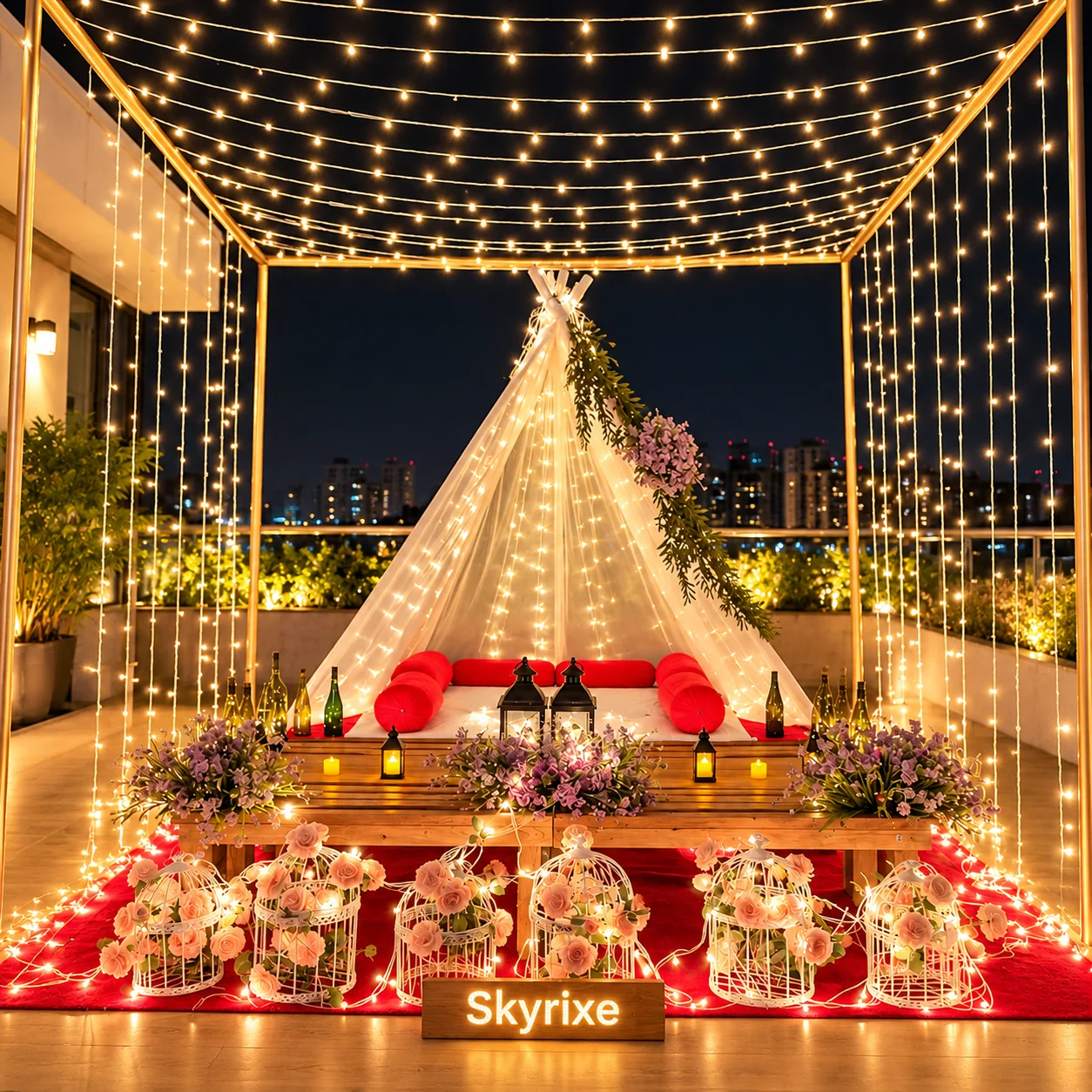 Terrace Fairy Lighting Canopy Decoration