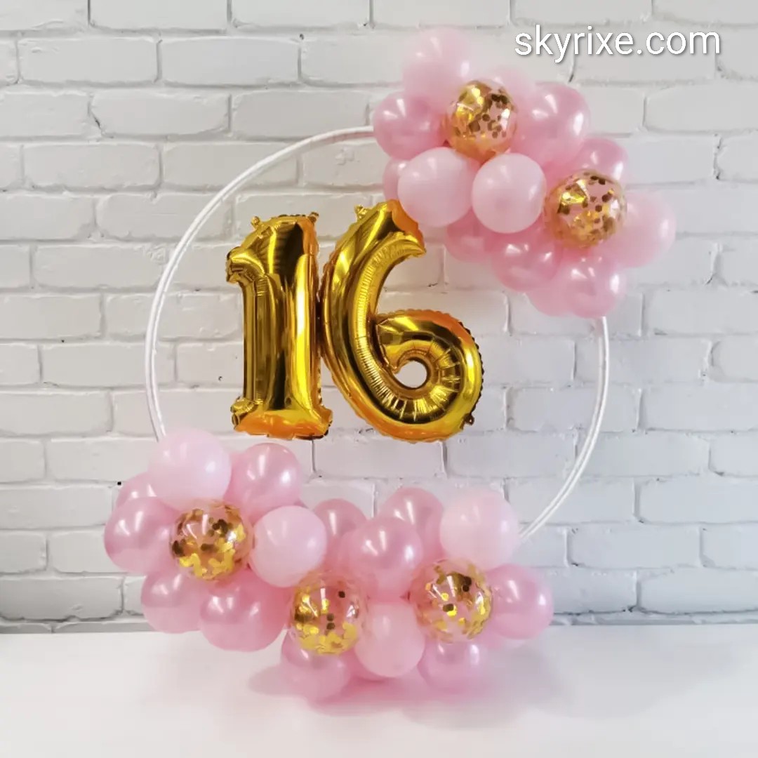 Birthday Backdrop Ring Setup