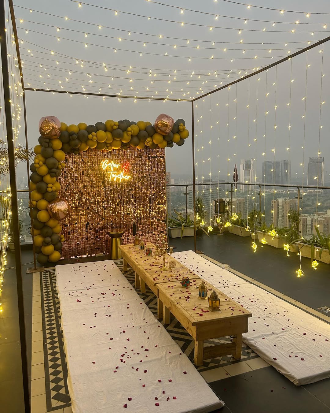 Golden Rooftop Romance