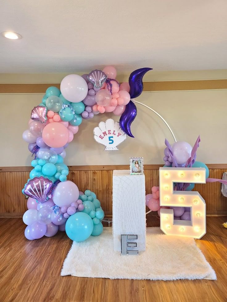 Mermaid Theme Birthday Balloon Decoration