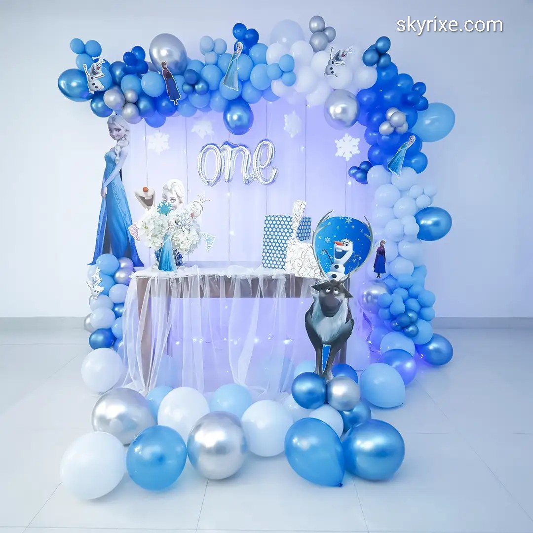 Frozen Theme First Birthday Balloon