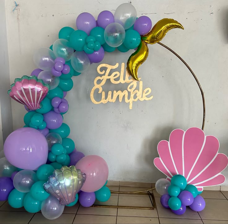 Mermaid Birthday Balloon Arch