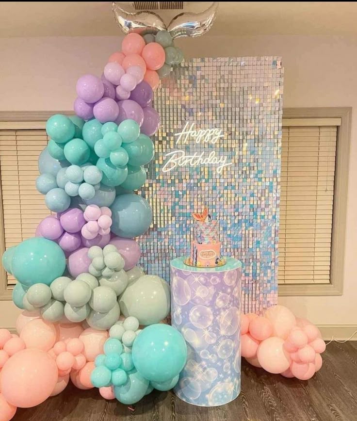 Mermaid Pastel Shimmer Birthday Setup