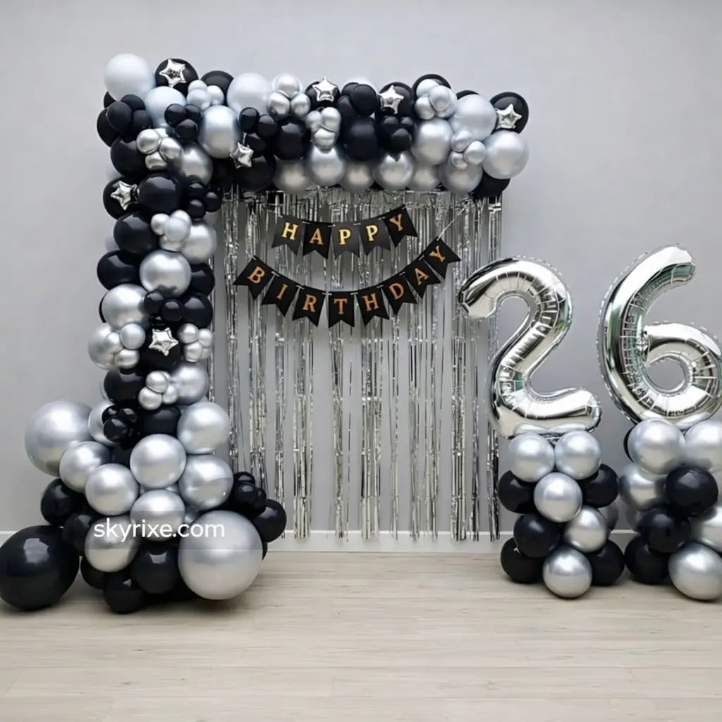 Pastel Blue and Pink Baby Balloon Ring Backdrop