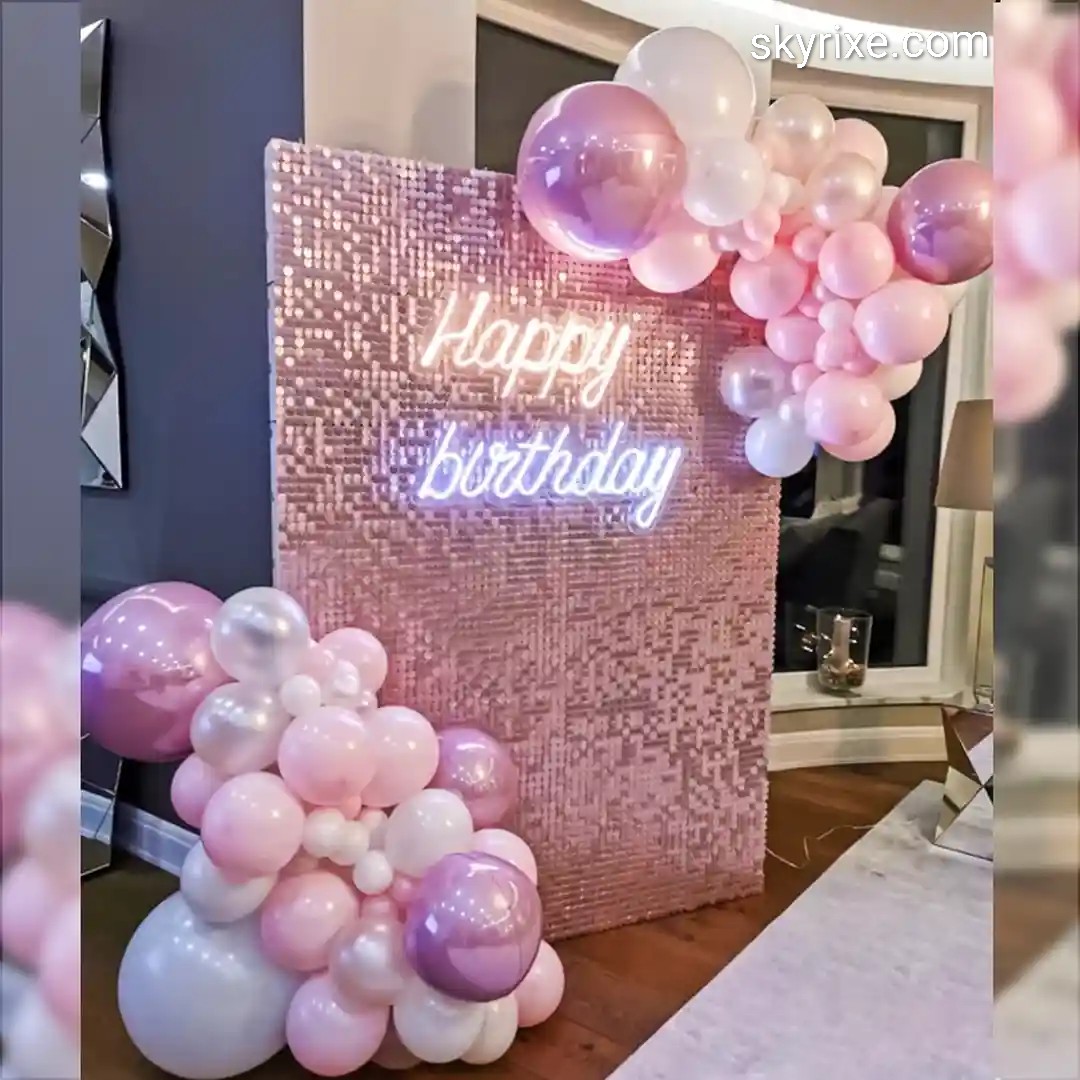 Sequin Birthday Party Decor