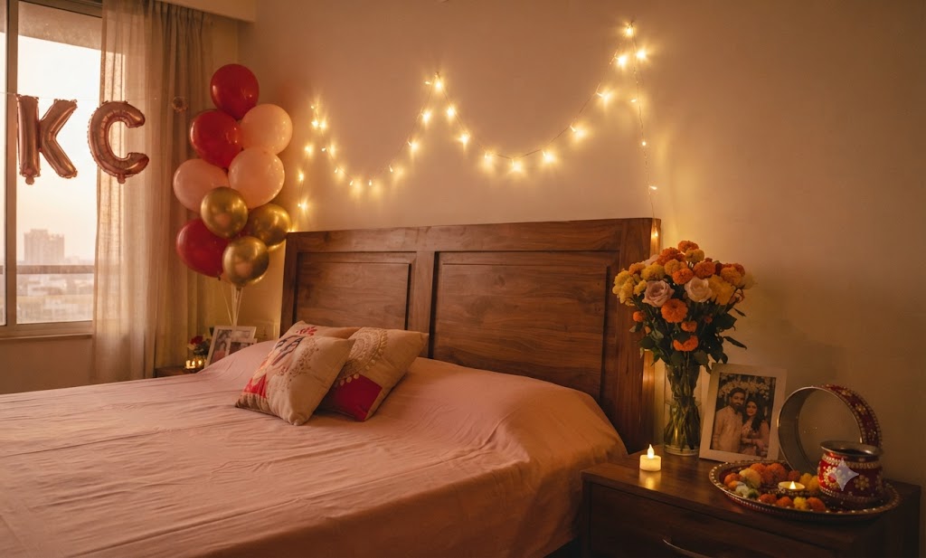 Karwa Chauth Decoration Ideas for Couples in Mumbai